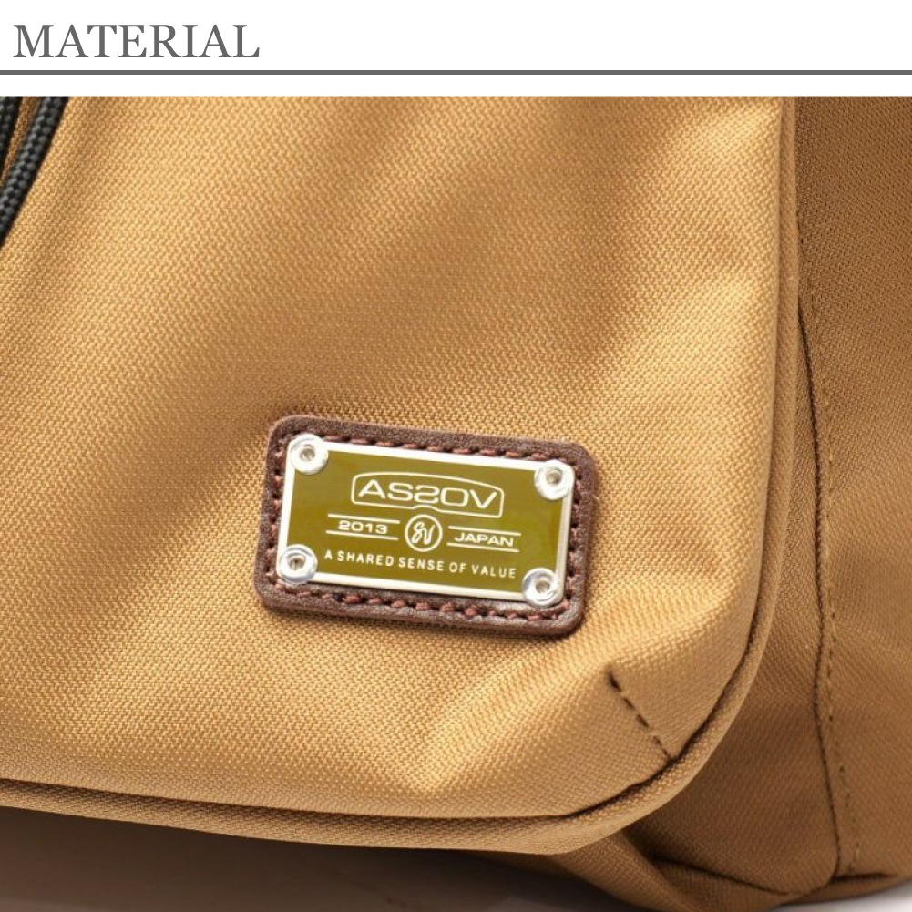 AS2OV アッソブ ショルダーバッグ 巾着ショルダー 斜め掛け メンズ レディース ナイロン コーデュラドビー CORDURA DOBBY 305D 061423