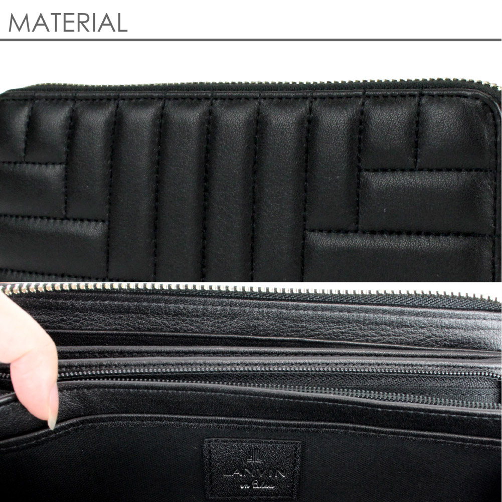 LANVIN en Bleu ランバンオンブルー 財布 長財布 レディース 本革 牛革 ラウンドファスナー ベルシー ブランド 482660