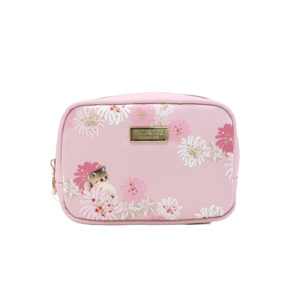 新作予約 PAUL&JOE ACCESSOIRES ポール&ジョー 化粧ポーチ メイクポーチ 小さめ レディース クリザンテーム＆ヌネットプリント ポルジョ クリザンテーム ヌネット ポーチ コンパクト コスメ収納 ブランド pja-p1352 正規販売店【2月24日入荷予定】