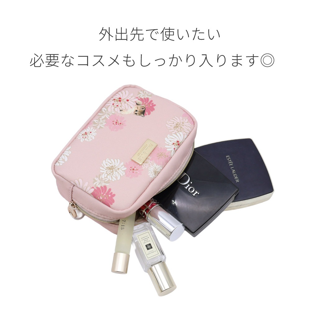 新作予約 PAUL&JOE ACCESSOIRES ポール&ジョー 化粧ポーチ メイクポーチ 小さめ レディース クリザンテーム＆ヌネットプリント ポルジョ クリザンテーム ヌネット ポーチ コンパクト コスメ収納 ブランド pja-p1352 正規販売店【2月24日入荷予定】