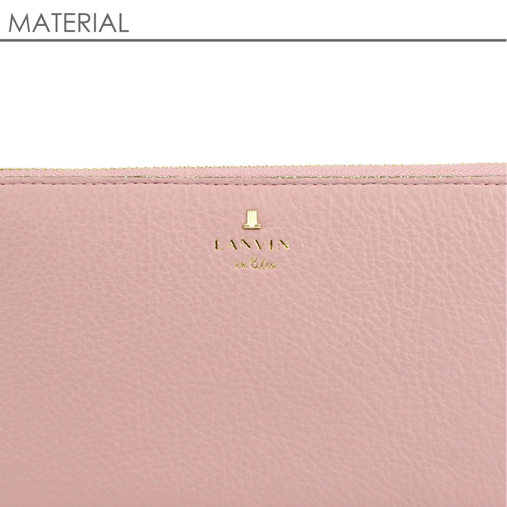 LANVIN ピンクレザー長財布 LANVIN en Bleu ランバンオンブルー 財布 長財布 レディース 本