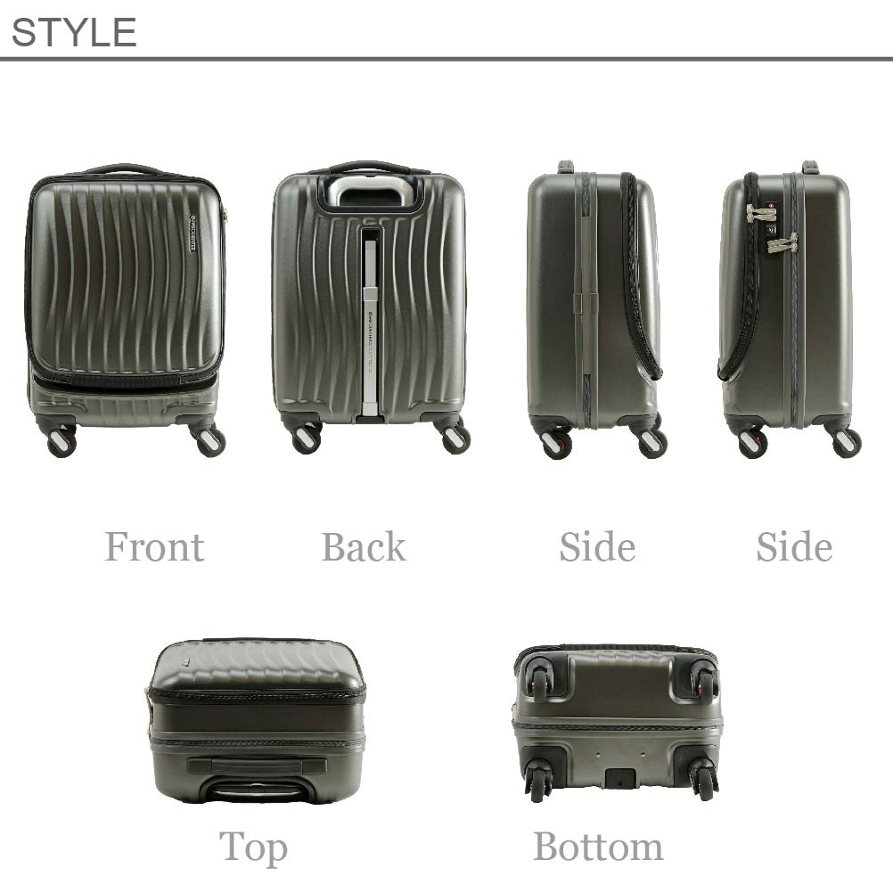 スーツケース TSAロック 2泊 CLAM ADVANCE クラムアドバンス ストッパー付 4輪キャリー フロントオープン 静音 1-216 34L FREQUENTER フリクエンター