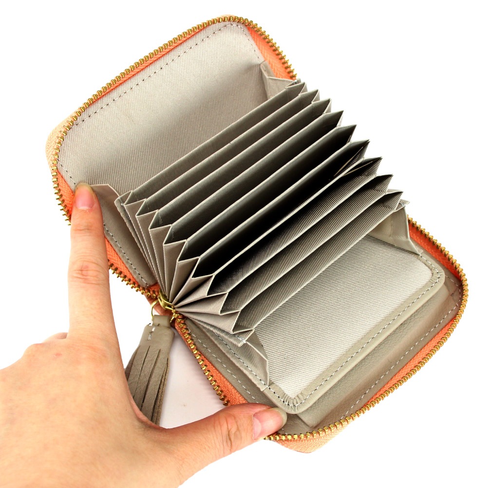 ペルケ perche 08-06-03910 二つ折り財布 アンビリオン 蛇腹 ジャバラ式 ミニウォレット ミニ財布  レディース 革 レザー 本革 牛革 スキミング防止