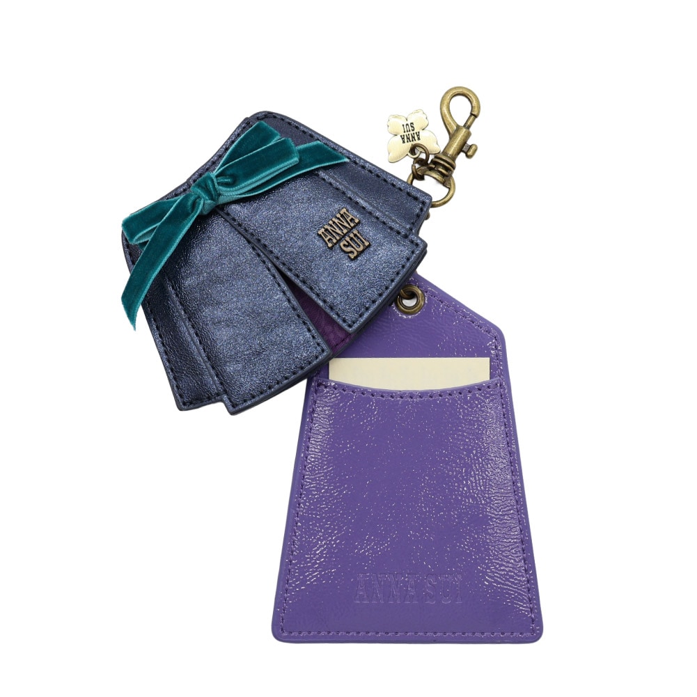 ANNA SUI 装飾付きパスケース アナスイ ANNA SUI ローズハート パスケース