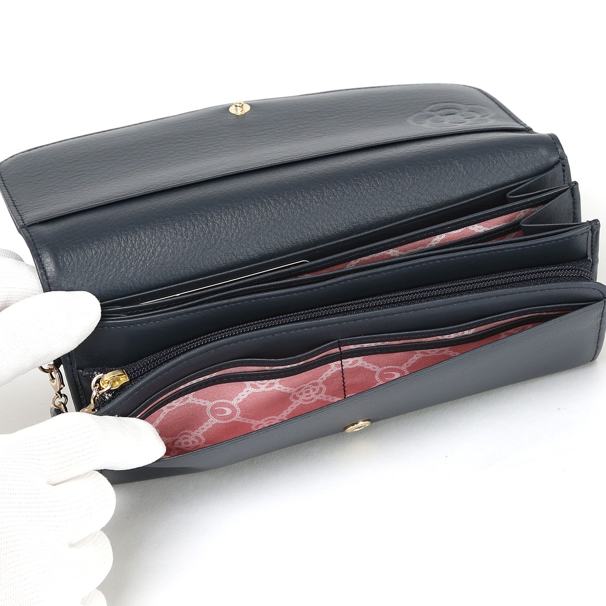 クレイサス 財布 長財布 CLATHAS フラップ 本革 ワッフル レザー 被せ かぶせ長財布 レディース ブランド 使いやすい 185430 190320