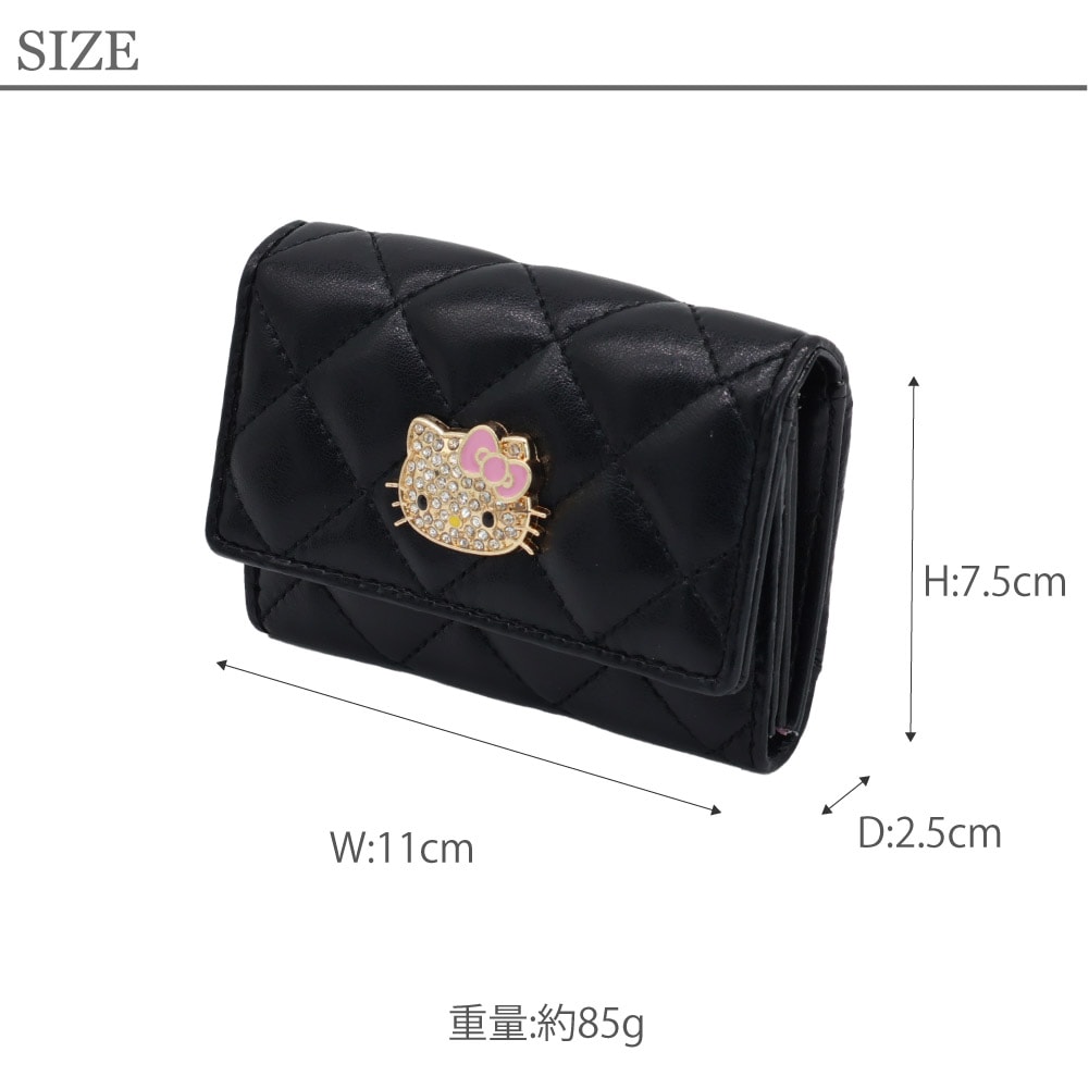 Hello Kitty ハローキティ 名刺入れ カードケース 合皮 キャラクター カード入れ サンリオ ハート＆パールチャーム付き KT-W5273