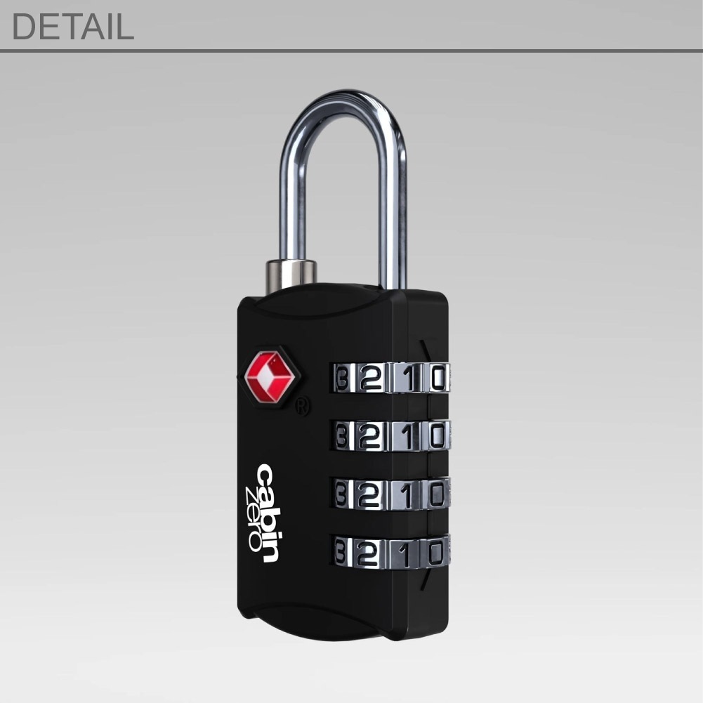 南京錠 ダイヤル式 TSA 4桁 TSAロック ダイヤルロック 鍵 ダイヤル錠 キャビンゼロ CABINZERO トラベルロック トラベルTSAロック ブラック グレー ネイビー ブルー カーキ レッド ブランド 旅行 バックパック スーツケース キャリーケース 814-CZLK011