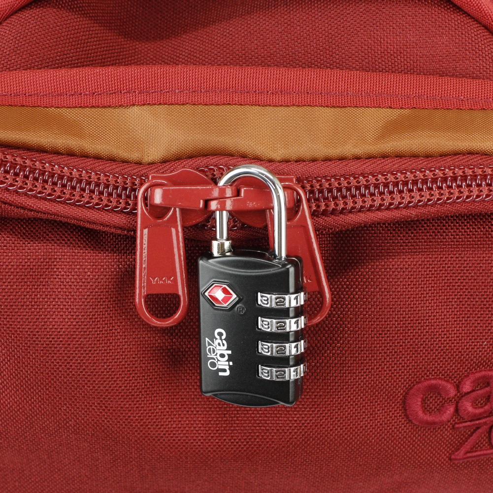 南京錠 ダイヤル式 TSA 4桁 TSAロック ダイヤルロック 鍵 ダイヤル錠 キャビンゼロ CABINZERO トラベルロック トラベルTSAロック ブラック グレー ネイビー ブルー カーキ レッド ブランド 旅行 バックパック スーツケース キャリーケース 814-CZLK011