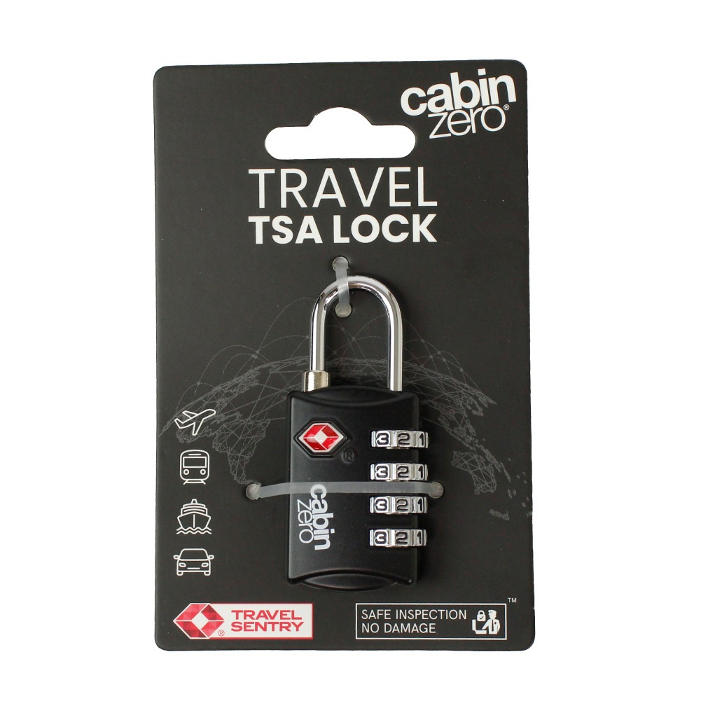 南京錠 ダイヤル式 TSA 4桁 TSAロック ダイヤルロック 鍵 ダイヤル錠 キャビンゼロ CABINZERO トラベルロック トラベルTSAロック ブラック グレー ネイビー ブルー カーキ レッド ブランド 旅行 バックパック スーツケース キャリーケース 814-CZLK011
