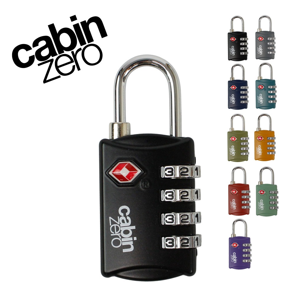 南京錠 ダイヤル式 TSA 4桁 TSAロック ダイヤルロック 鍵 ダイヤル錠 キャビンゼロ CABINZERO トラベルロック トラベルTSAロック ブラック グレー ネイビー ブルー カーキ レッド ブランド 旅行 バックパック スーツケース キャリーケース 814-CZLK011