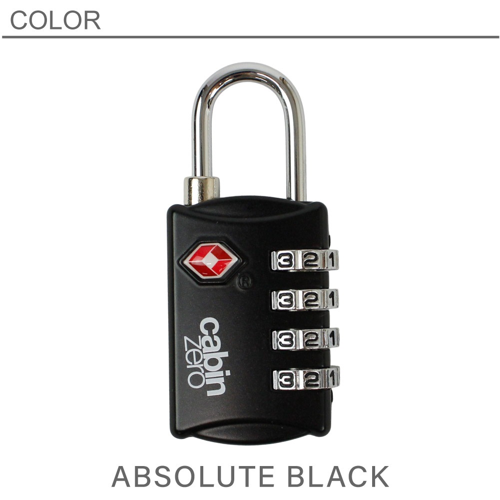 南京錠 ダイヤル式 TSA 4桁 TSAロック ダイヤルロック 鍵 ダイヤル錠 キャビンゼロ CABINZERO トラベルロック トラベルTSAロック ブラック グレー ネイビー ブルー カーキ レッド ブランド 旅行 バックパック スーツケース キャリーケース 814-CZLK011