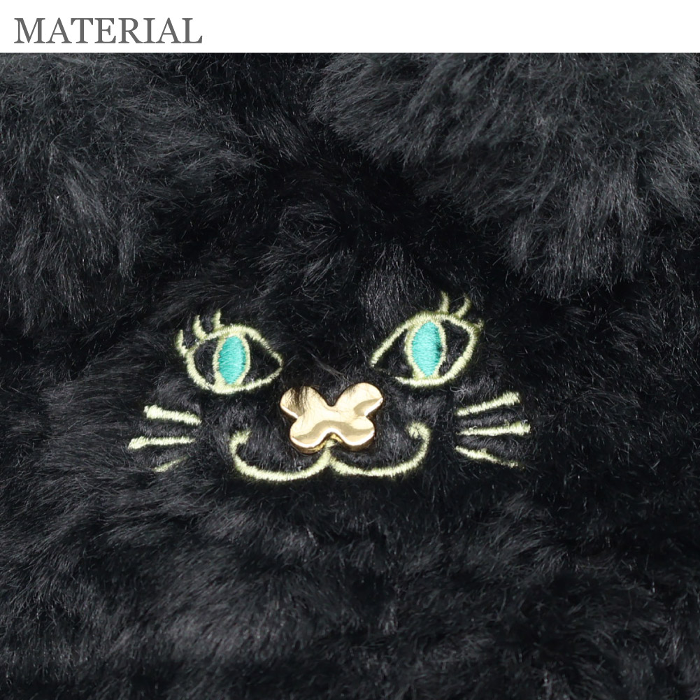 ANNA SUI アナスイ ショルダーバッグ ミニショルダー レディース 巾着 猫 フェイクファー ブラック キャメル 黒 ブランド 2025年 秋冬 新作 TITI ティティ TITI&フレンズ 318130