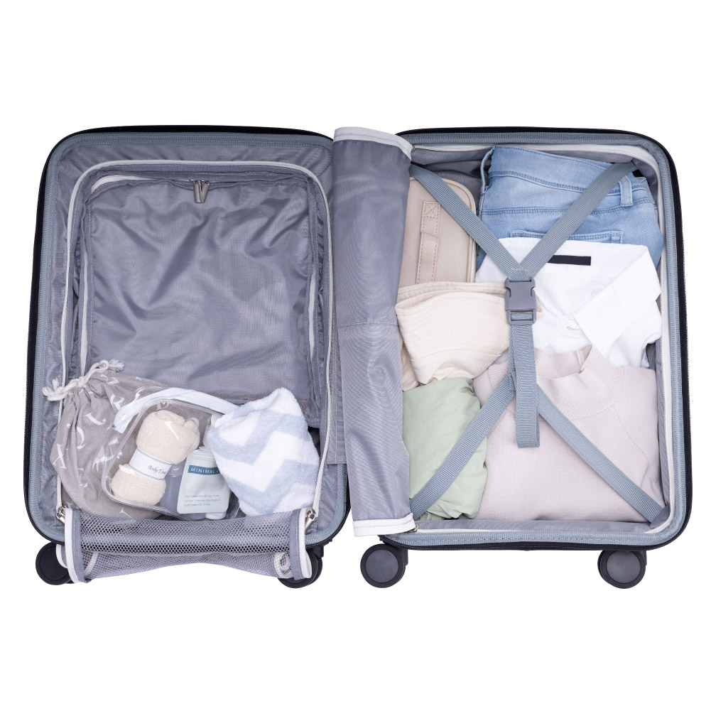 SALE 10% OFF TRAVELIST トラベルリスト スーツケース ファースト ワンタッチトップオープン キャリーケース Sサイズ 35L 拡張時43L 2～3泊 機内持込サイズ ワンタッチロック ストッパー スマホスタンド ドリンクホルダー 荷物フック 76-251