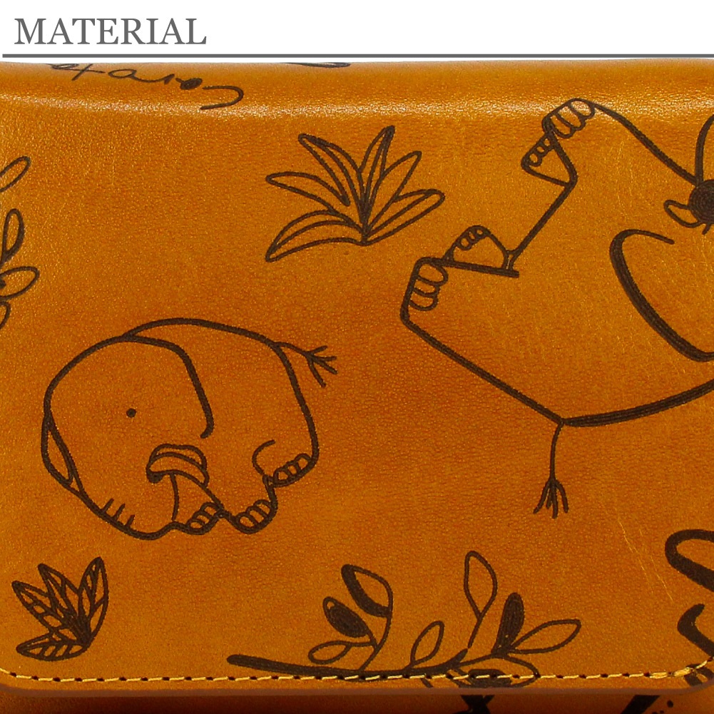 Dakota ダコタ 財布 レディース 二つ折り財布 二つ折り レザー ブランド 大人 上品 可愛い エレファンテ グリーン マスタード レッド 緑 黄色 赤 像 0031780