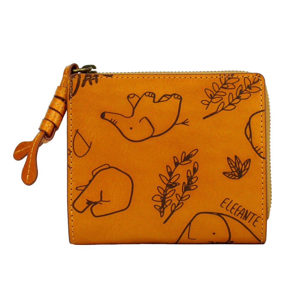 Dakota ダコタ 財布 レディース 二つ折り財布 レザー 本革 二つ折り ブランド エレファンテ コーラルピンク マスタード グリーン 赤 黄色 緑 像 可愛い 大人 上品 0031781