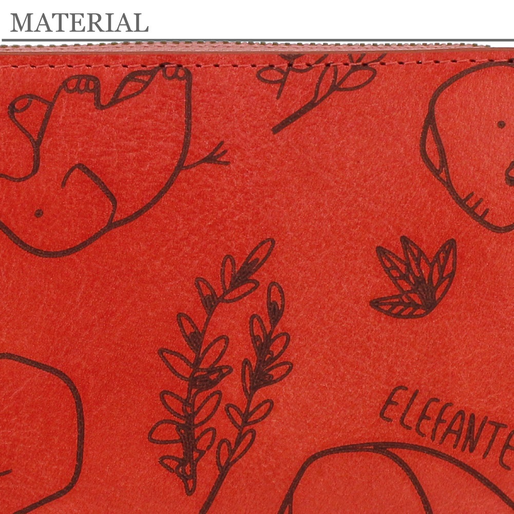 Dakota ダコタ 財布 レディース 二つ折り財布 レザー 本革 二つ折り ブランド エレファンテ コーラルピンク マスタード グリーン 赤 黄色 緑 像 可愛い 大人 上品 0031781