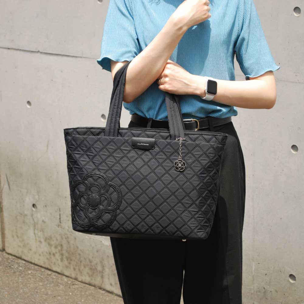 クレイサス CLATHAS バッグ 鞄 トートバッグ大 ナイロン レディース カペラ 軽い ブラック 花柄 b5収納 189550 正規代理店