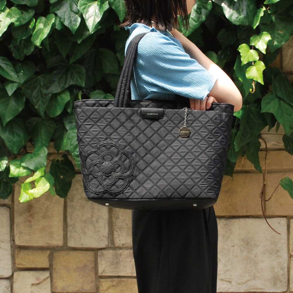 クレイサス CLATHAS バッグ 鞄 トートバッグ大 ナイロン レディース カペラ 軽い ブラック 花柄 b5収納 189550 正規代理店