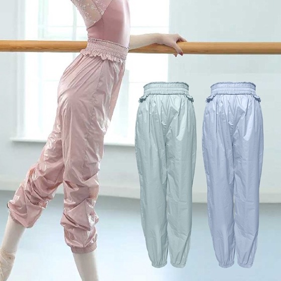 バレエ パンツ パステルカラー サウナパンツ ロング ウォームアップ M3012 ジュニア・大人用