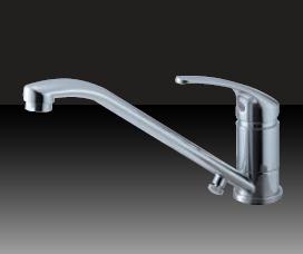 ミズタニバルブ　キッチン用台付シングルレバー混合栓（寒）　MKZ535MMXDAHE