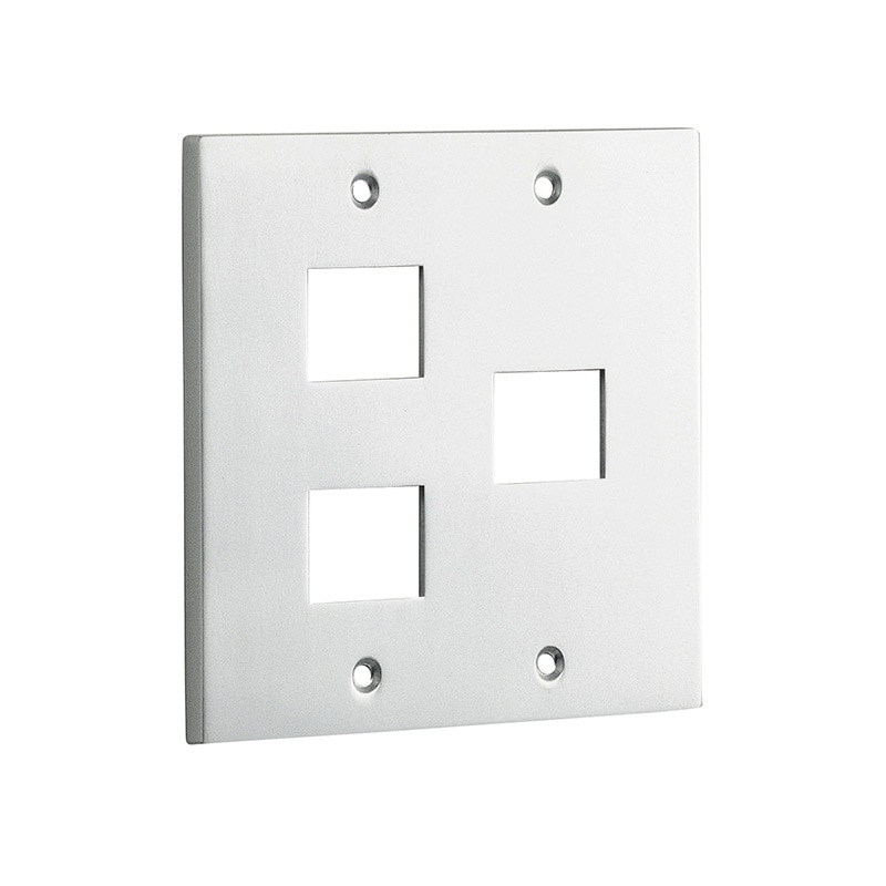 スイッチプレート(アルミ・シルバー） 15S 126×126×6.5