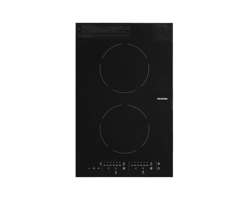 アイリスオーヤマ（IRIS）　２口　IHクッキングヒーター　IHC-BFL221-B（黒）