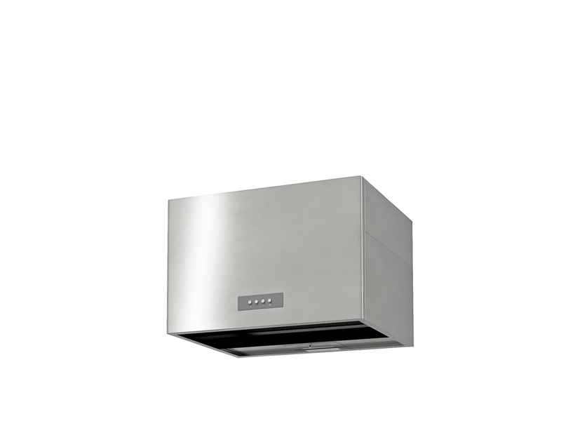 特注バイブレーション仕上げ：ボックス型レンジフード 浅型タイプ　WMS-90360AHMVIBL/R(H500)　W900×H500×D600SUS 壁付け 左/右排気　横幕板２枚＋エルボ付属