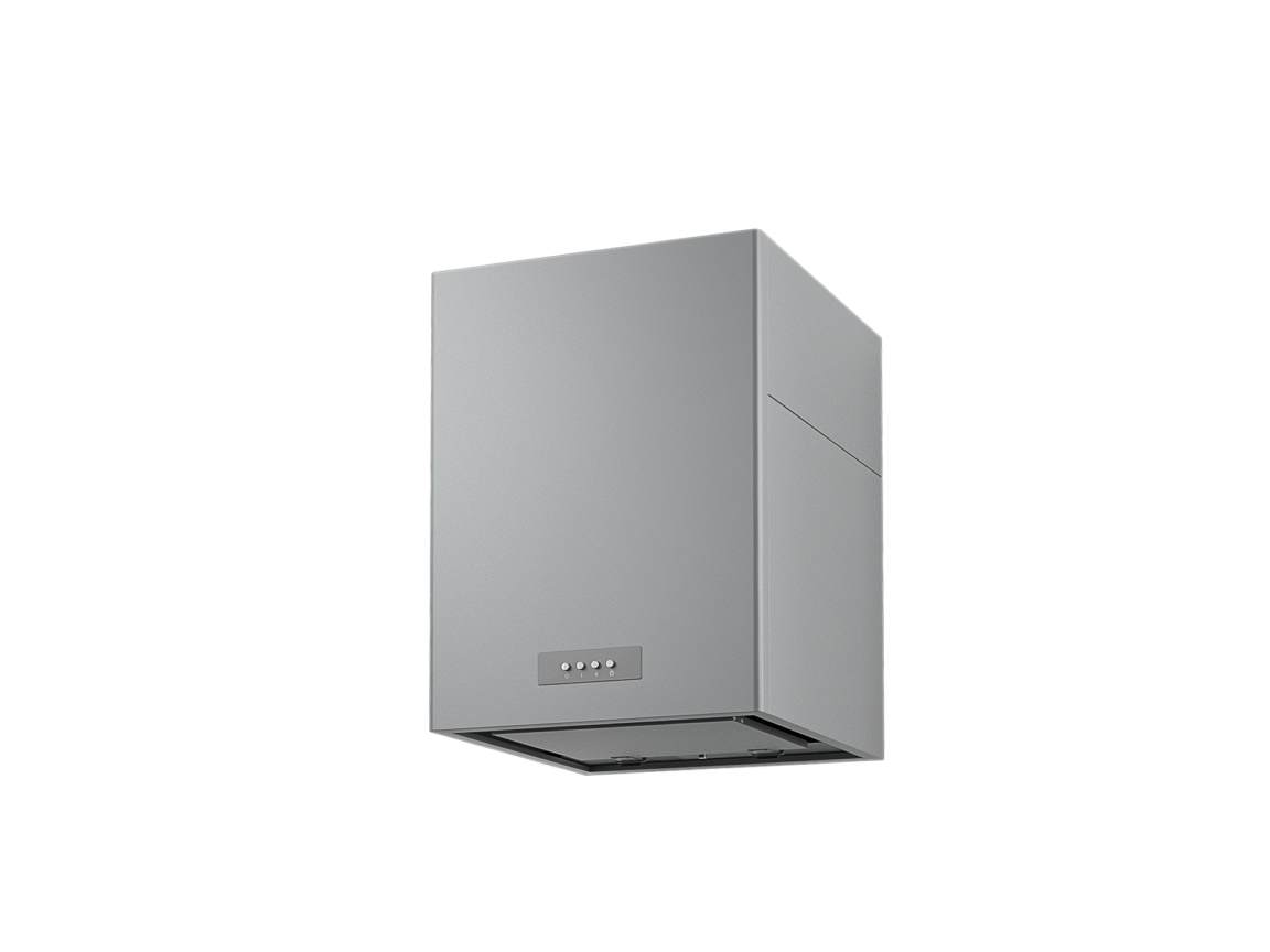 ボックス型レンジフード W450 シルバー 壁用 整流版付き 横幕板1枚付き WMS-453AMSI-H600　W450×D500×H600