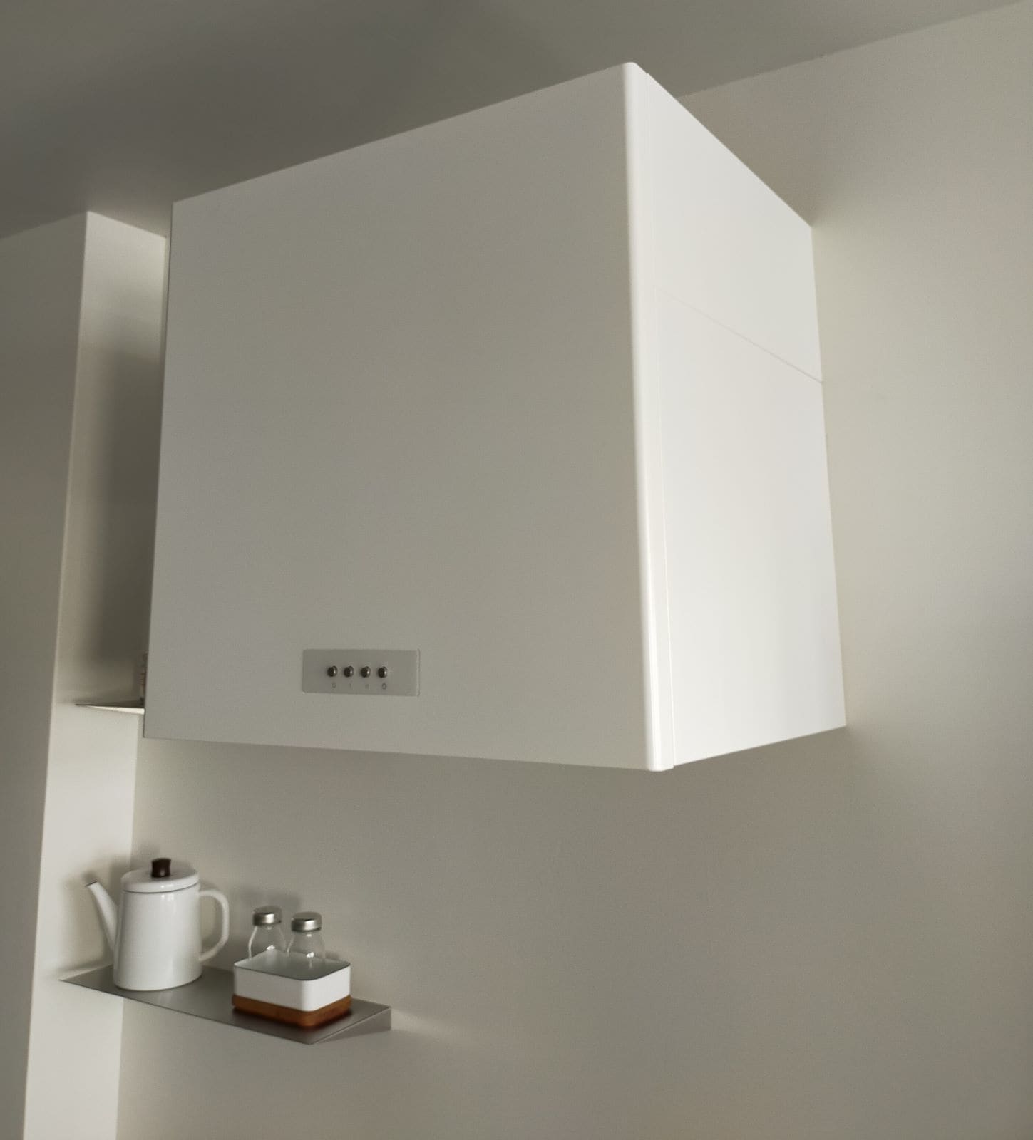 ペニンシュラボックス型レンジフードW900×D630 ホワイト WMS90160AW-PN　W900×H600/500×D630＋(W900用背面パネル　横幕板1枚付)（生産終了につき受注受付は12/18まで）