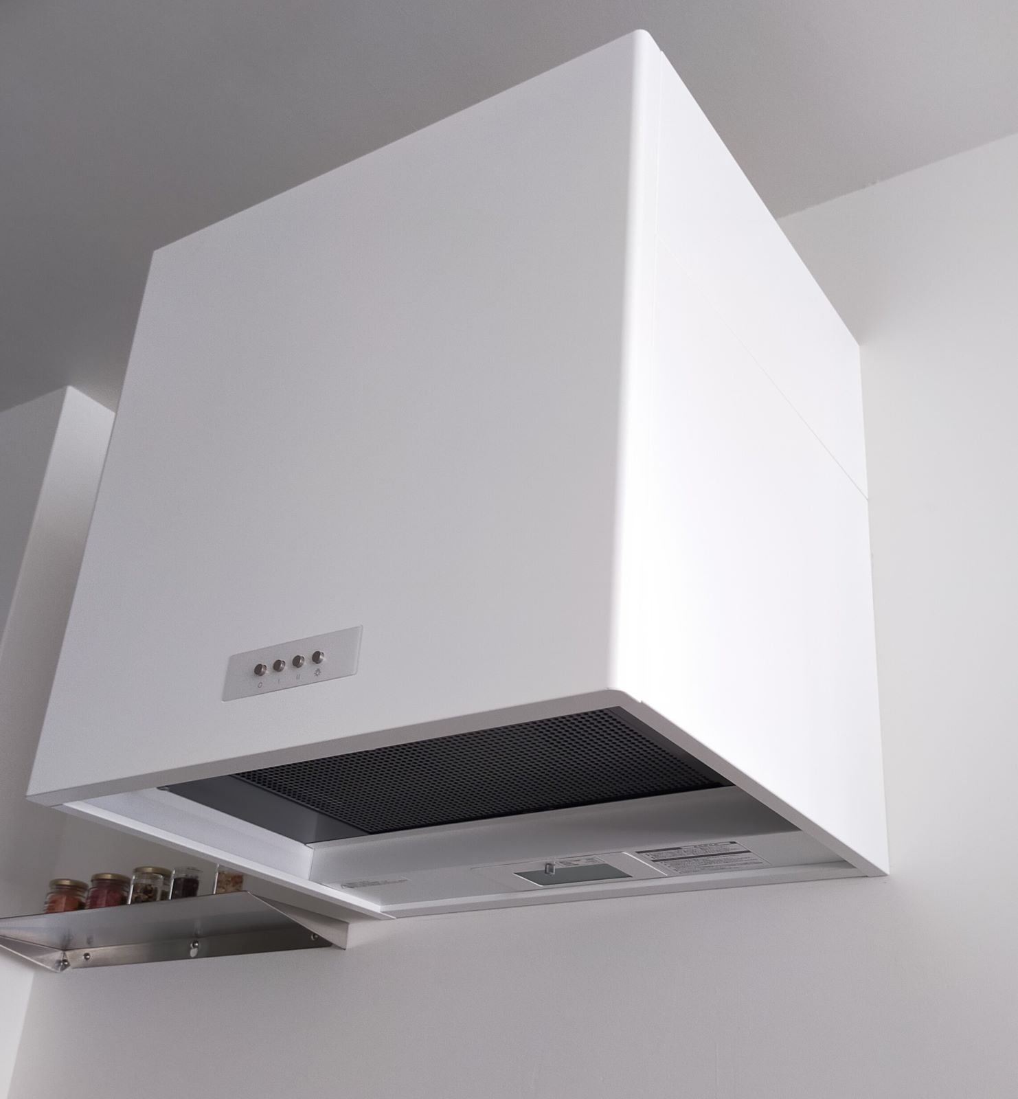 ペニンシュラボックス型レンジフードW750×D530 ホワイト WMS751AW-PN　W750×H600/500×D530＋(W750用背面パネル　横幕板1枚付)（生産終了につき受注受付は12/18まで）