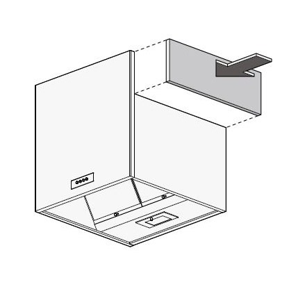 横幕板ボックス型用 [奥行500用] ホワイト WMC-470200W　H200