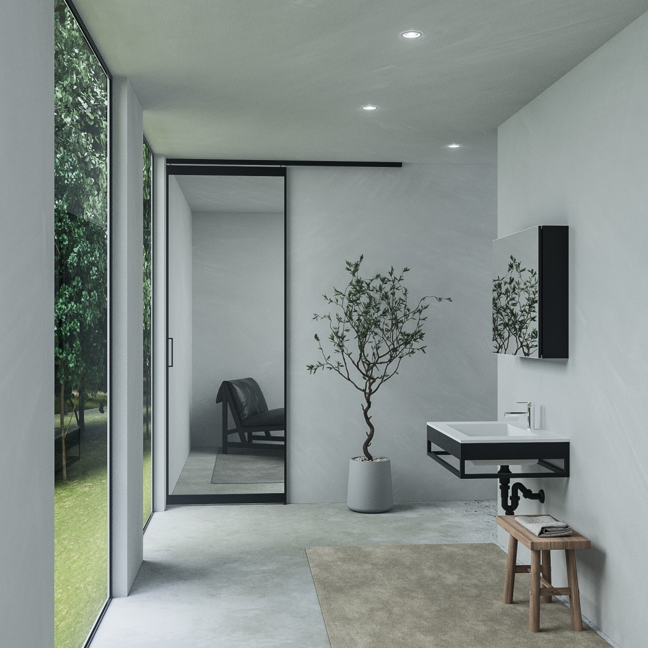 アプリーレ ガラス扉 1枚片引き 特寸L W1646-1986/H2100-2500