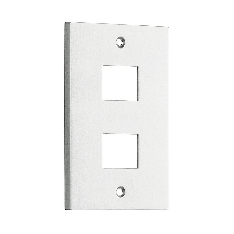 スイッチプレート(アルミ・シルバー）　13S　80×126×6.5