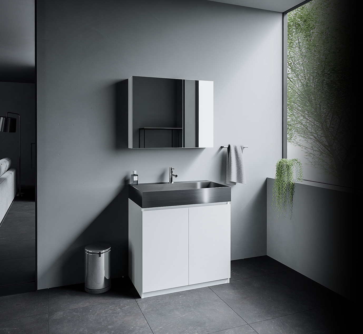 ファインエッジ 洗面 スタンディング W450（受注再開見込みは11月中旬ー下旬）