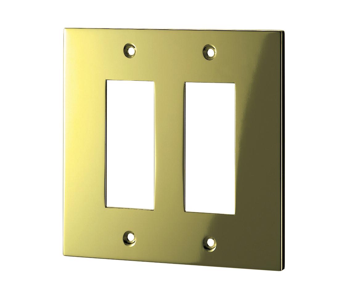 スイッチプレート(真鍮・鏡面ゴールド）　38S　80×126×6.5
