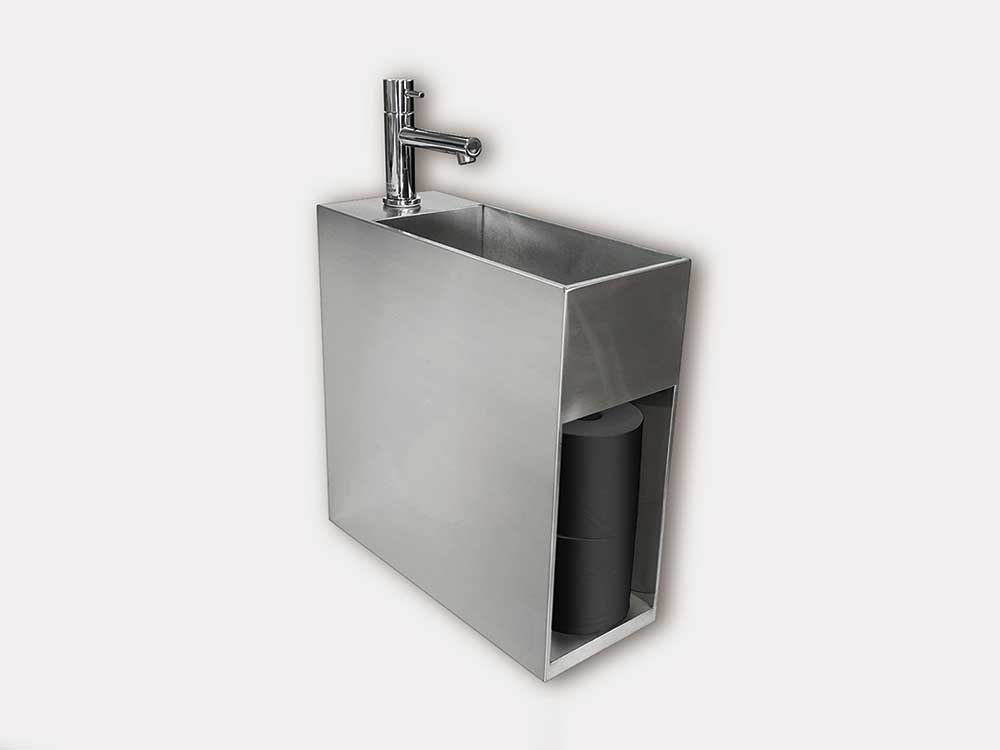 ファインエッジ 手洗い フローティング一体型 W400左収納