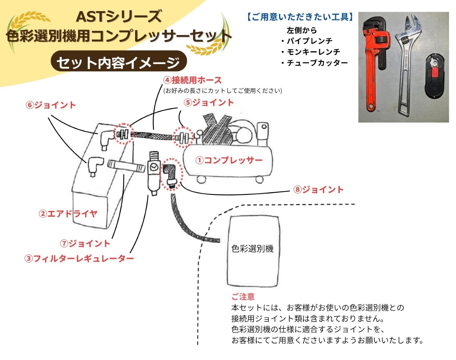 色彩選別機用】AST37CF-10M5 色彩選別機用コンプレッサー | 周波数