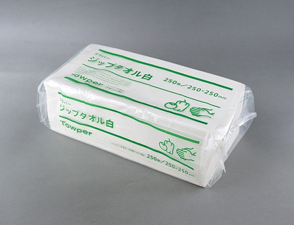 紙タオル 業務用 トライフ ジップタオル 白 3,750枚