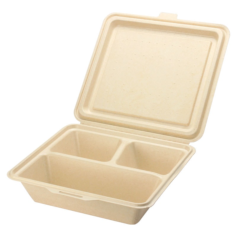 紙製弁当容器 KMボックス KM-53 ナチュラル テイクアウト用 25個