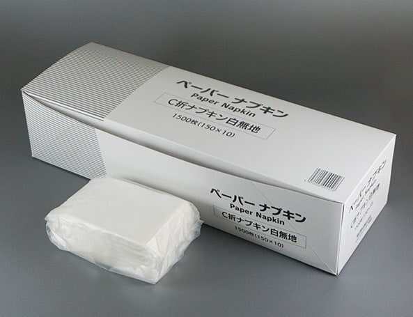 ペーパーナプキン 白 まとめて イデシギョー 8つ折り 紙ナプキン 2PLY 白無地 1箱（2000枚：50