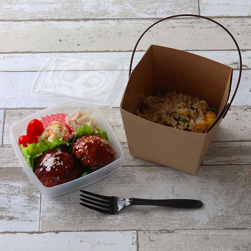 取っ手付ランチボックス デリメイトTK125 カンゴウ容器付