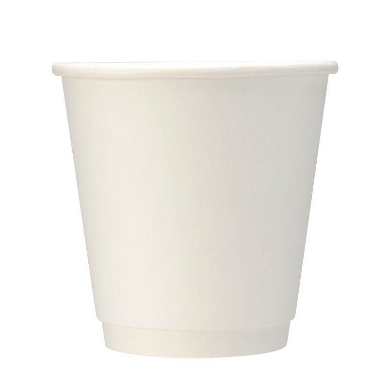 紙コップ 10オンス 二重断熱紙コップ 白 φ90mm 25個