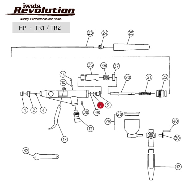 ニードルパッキン2コイリ HP-TR1 / 2用 | アネスト岩田公式通販