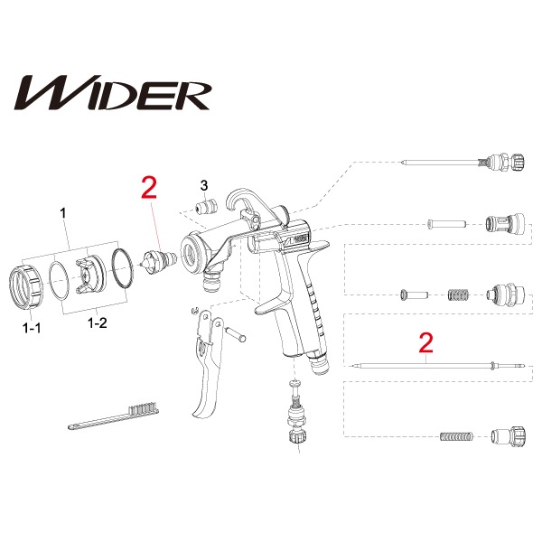 WIDER1 ノズルニードルASSY18 | アネスト岩田公式通販