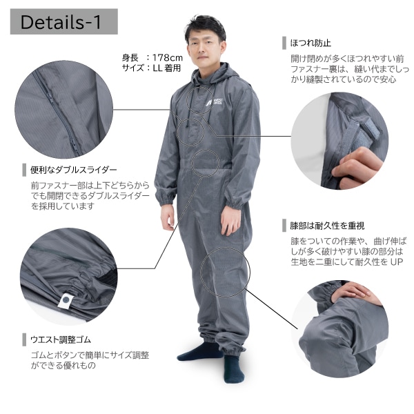 Walcom 塗装ツナギ 制電性塗装つなぎ サイズ：M~5L | アネスト岩田公式通販