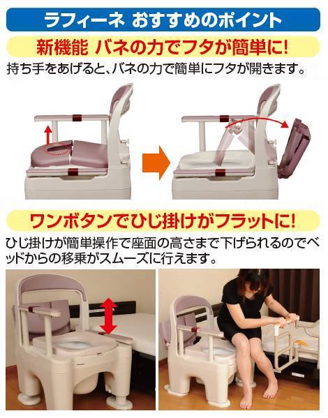 パナソニックエイジフリー ポータブルトイレ 座楽 ラフィーネ / PN