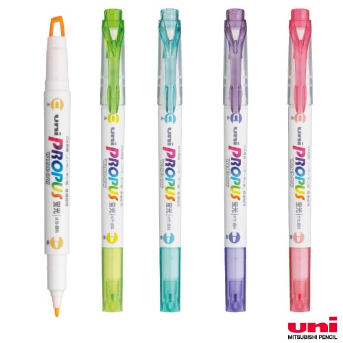 蛍光ペン プロパスウィンドウ ソフトカラー|ラインマーカー|ノベルティ  