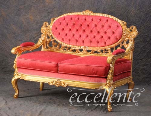 【シリック/Silik】 イタリア製 2シートソファ DEDALO ホワイトゴールド／C｜SI-0822