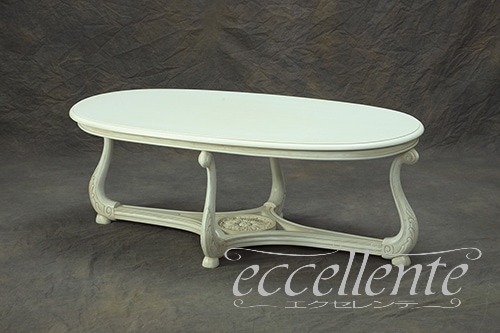 TV-0281WA イタリア製 センターテーブル　ホワイト Coffee table/White