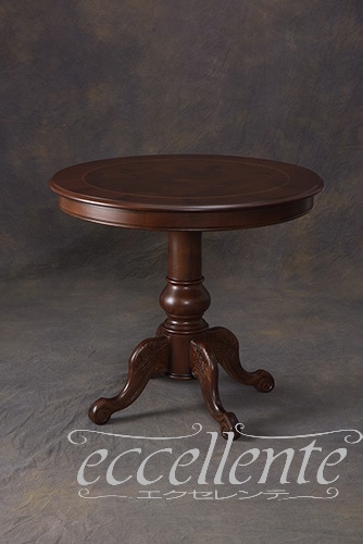 TV-6211N イタリア製 ラウンドテーブル80Ф　象嵌／ウォールナット  Round table 80φ with inlay/Walnut Color
